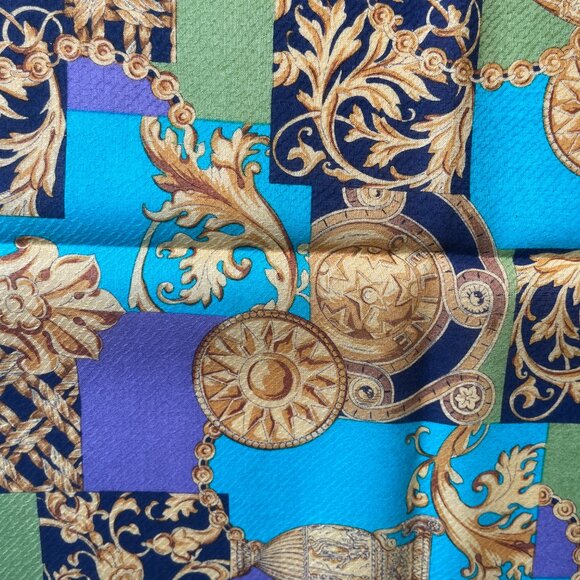 Celine Vintage Cotton Scarf – Baroque Patchwork Motif - Picture 7 of 12